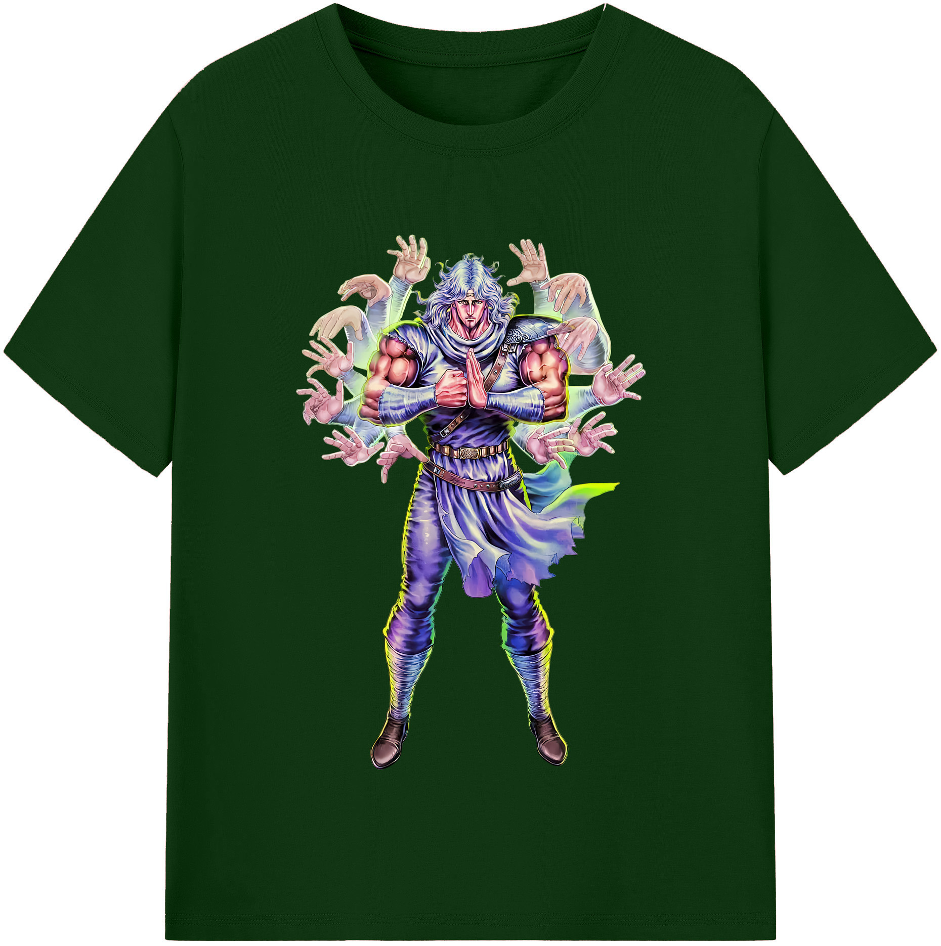（画像用） 北斗の拳 Fist of the North Star 綿100％半袖Tシャツ（フロントプリント）
